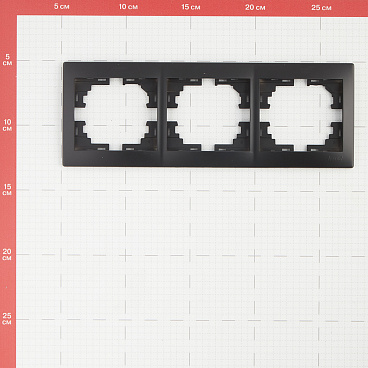 Рамка Lezard Mira трехместная черный бархат (701-4200-148)