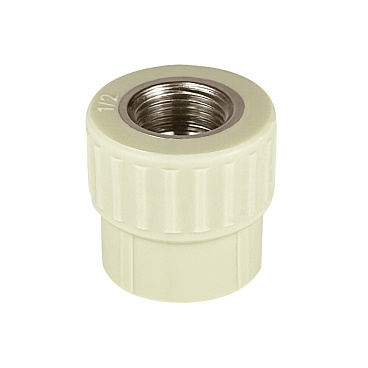 Муфта полипропиленовая Valfex 25 мм х 1/2 ВР(г) серая (10129125Г)