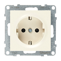 Розетка Legrand Suno встраиваемая слоновая кость со шторками (721220)