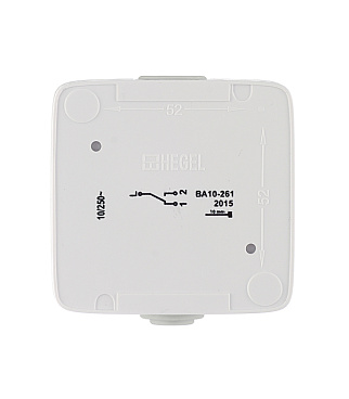 Переключатель Hegel Alfa одноклавишный накладной белый (ВА10-261)