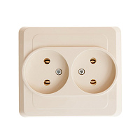 Розетка Systeme Electric Этюд встраиваемая кремовая (PC16-005K)