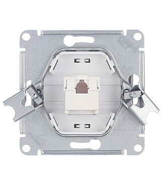 Розетка компьютерная Systeme Electric Glossa встраиваемая алюминий RJ45 (GSL000381К)