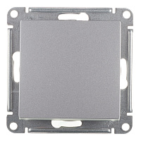 Выключатель Systeme Electric AtlasDesign одноклавишный встраиваемый алюминий (ATN000311)