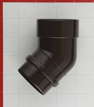 Колено трубы Docke Lux пластиковое d100 мм 45° шоколад RAL 8019