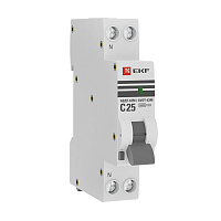 Автомат дифференциальный EKF PROxima АВДТ-63М 25А 1P+N тип AC 30 мА 6 кА (DA63M-25-30)