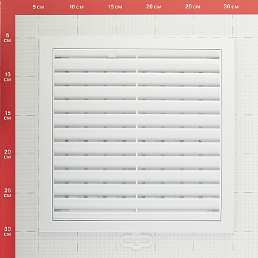 Решетка вентиляционная пластиковая приточно-вытяжная Era РРП 250х250 мм регулируемая белая