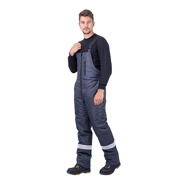 Костюм рабочий мужской утепленный ГК Спецобъединение Роуд 48-50 рост 182-188 см темно-серый/черный