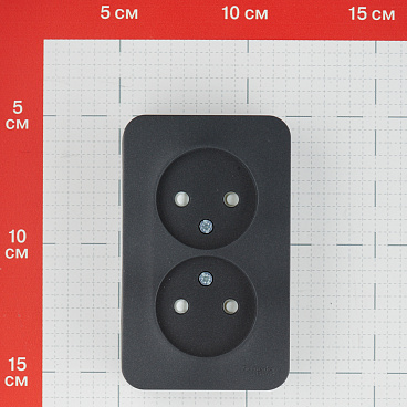 Розетка Systeme Electric Blanca накладная антрацит со шторками (BLNRA001216)