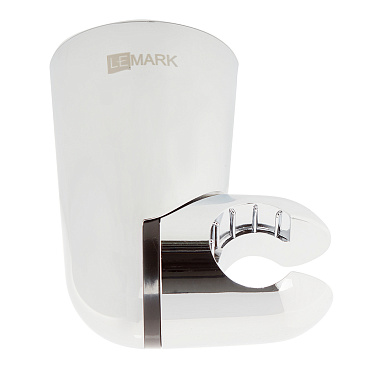 Подключение шланга Lemark с держателем пластиковое хром (LM8084C)