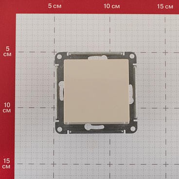 Переключатель Systeme Electric AtlasDesign одноклавишный встраиваемый бежевый (ATN000261)