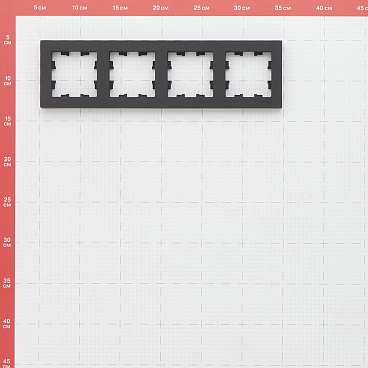 Рамка Systeme Electric AtlasDesign четырехместная карбон (ATN001004)