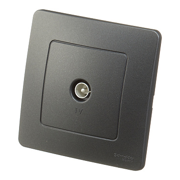 Розетка телевизионная Systeme Electric Blanca встраиваемая антрацит (BLNTS000016)