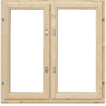 Окно деревянное 1000х1000х84 мм 2 створки поворотные