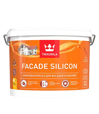Краска фасадная Tikkurila/Tikkivala Facade Silicon силикон-акриловая база VVA белая 9 л