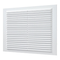 Решетка вентиляционная пластиковая приточно-вытяжная Era С 234х234 мм с сеткой белая