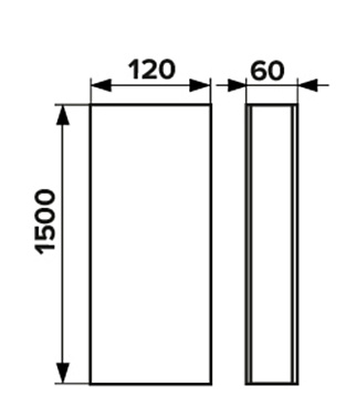 Воздуховод плоский пластиковый 60х120 мм 1,5 м