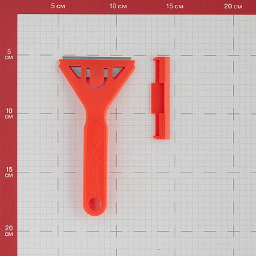 Скребок для стекла Hesler 60 мм с пластиковой ручкой (683133)