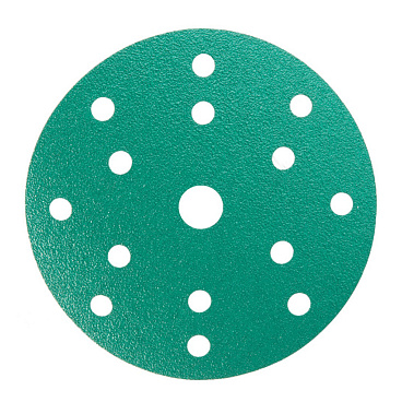 Диск шлифовальный КМ Green Film d150 мм P320 на липучку пленочная основа (5 шт.)