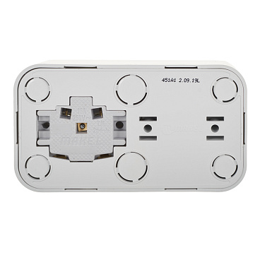 Блок выключатель и розетка Makel Siva Ustu одноклавишный накладной белый (451A1)