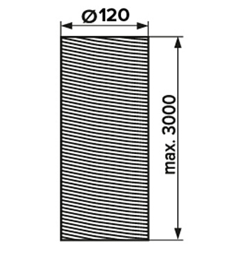 Воздуховод гибкий гофрированный Era алюминиевый d120 мм 3 м