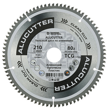 Диск пильный по пластику Diamond Industrial AluCutter 210х30х2,4 мм 80 зубьев (DIDA210Z80)