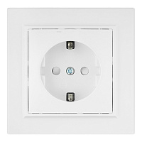Розетка EKF Минск встраиваемая белая со шторками (ERR16-028-100)