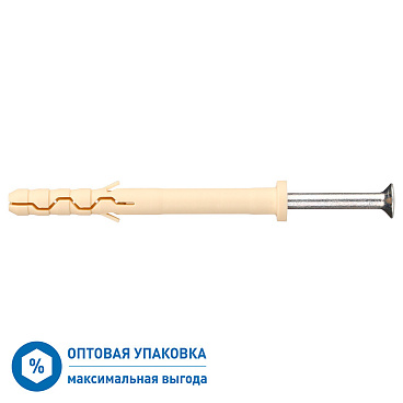 Дюбель-гвоздь Hard-Fix PDG LK 6x60 мм цилиндрическая манжета нейлон (1700 шт.)