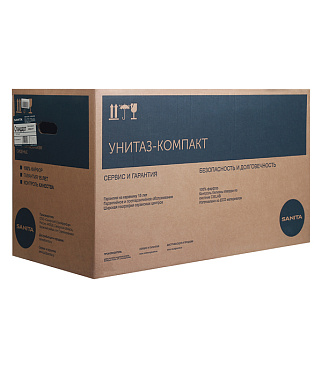 Унитаз-компакт Sanita Стандарт с косым выпуском с сиденьем дюропласт микролифт белый (SDTSACC01030712)