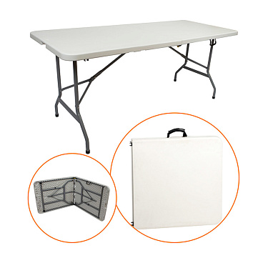 Стол-книжка разборный пластиковый белый 1810х745х745 мм (СТР180Л)