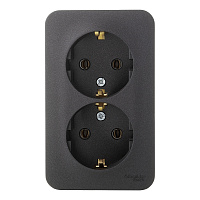 Розетка Systeme Electric Blanca накладная антрацит (BLNRA010216)