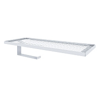 Держатель для туалетной бумаги Unit с полкой металл белый (74104564)