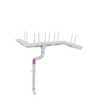 Колено трубы Grand Line металлическое d90 мм 60° графитовый серый RAL 7024