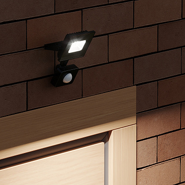 Прожектор светодиодный Gauss Elementary-S ДО-10 6500К 10 Вт IP65 с датчиком движения черный