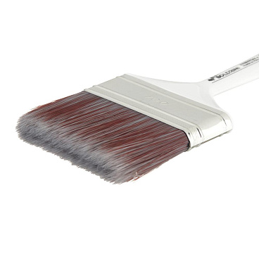 Кисть плоская искусственная щетина пластиковая ручка Boldrini 100х15 мм для всех типов ЛКМ на любой основе
