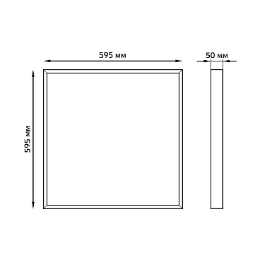 Светильник светодиодный для потолка армстронг Gauss MiR ДВО/ДПО-35 4000К 30 Вт IP40 белый призма (90209)