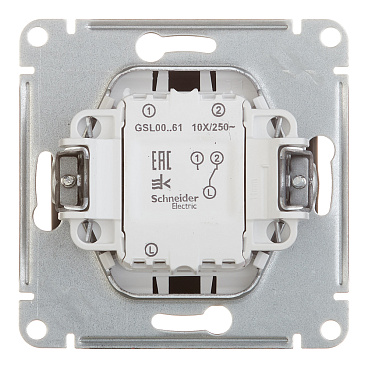Переключатель Systeme Electric Glossa одноклавишный встраиваемый антрацит (GSL000761)