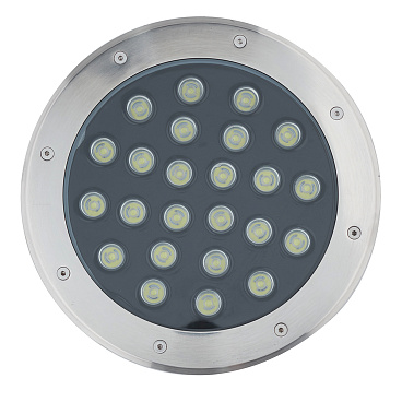 Светильник светодиодный тротуарный встраиваемый Feron металлик 6400К 24 Вт IP67 (32137)