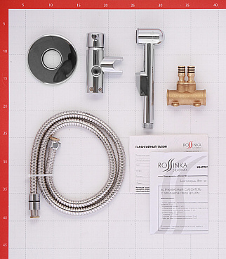 Смеситель с гигиеническим душем встраиваемый Rossinka X со скрытой частью в комплекте хром (X25-51)