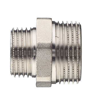 Ниппель переходной Stout 3/4 НР(ш) х 1/2 НР(ш) латунный (SFT-0004-003412)