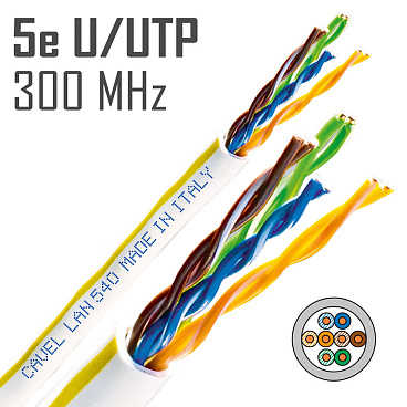 Интернет-кабель (витая пара) UTP CAT5e LAN 540 4х2х0,51 мм Cavel (300 м)