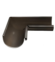 Угол желоба Grand Line металлический внутренний d125 мм 90° темно-коричневый RR 32