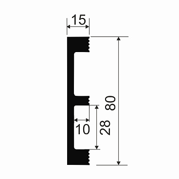 Плинтус экополимер Cosca 80х15х2000 мм белый (PX048)