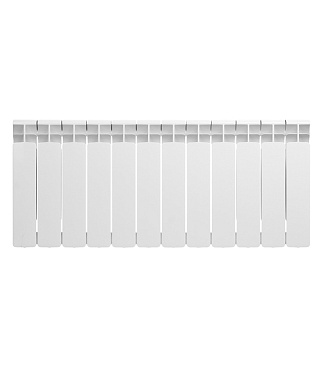 Радиатор биметаллический Rifar Base 350 мм 12 секций 1" боковое подключение белый