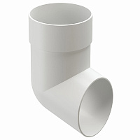 Колено стока пластиковое d80 мм Docke Standard пломбир RAL 9003