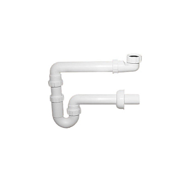 Сифон для мойки McAlpine 1 1/2х40 мм со смещением без выпуска с соединением 40 мм (MRSK14-HCLI)