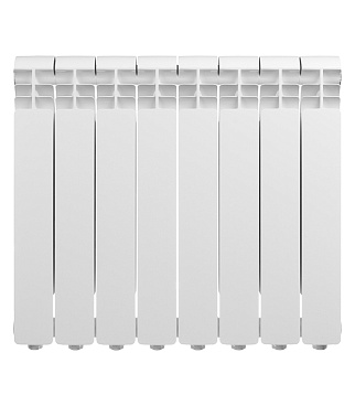 Радиатор алюминиевый Global Iseo 500 мм 8 секций 1" боковое подключение белый