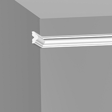 Молдинг из экополимера ударопрочный 25х15х2000 мм Плинтэкс ART M1 25/15 белый