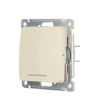 Выключатель Hegel Master одноклавишный встраиваемый слоновая кость с подсветкой (ВС10-412-01)
