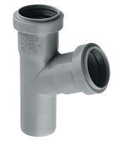 Тройник Ostendorf HTEA d40 мм 67° пластиковый для внутренней канализации (111300)