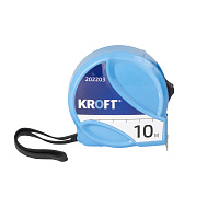 Рулетка Kroft с фиксатором 10 м x 25 мм